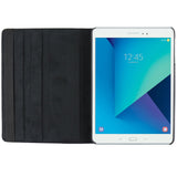 Housse Etui Noir pour Samsung Galaxy Tab S3 9.7 SM-T820 T825 Coque avec Support Rotatif 360°