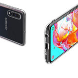 Coque de protection transparente + Film de protection en Verre trempé pour Samsung A70
