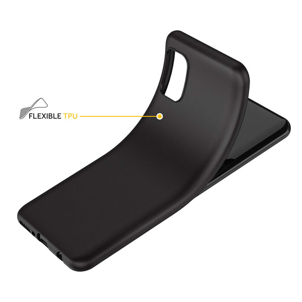 Coque de protection Noir + Verre trempé bords noir pour Samsung A51