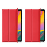 Coque Smart Rouge Premium pour Samsung Galaxy Tab A 10.1 2019 T510 T515 Etui Folio Ultra fin