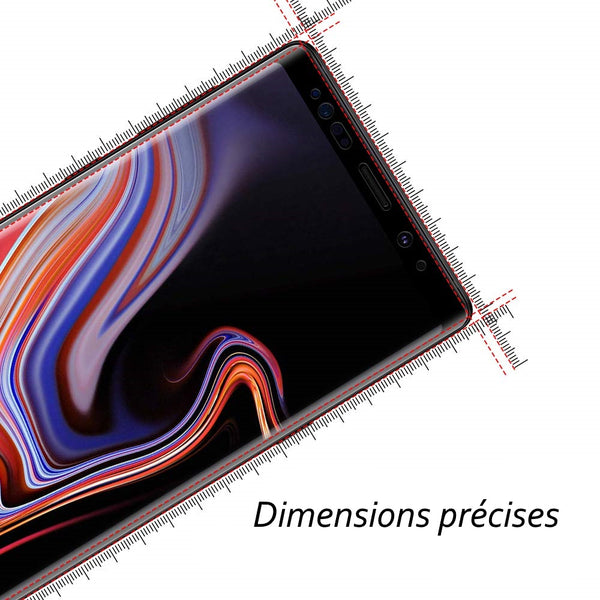 Film de protection en Verre trempé couverture complète 3D Contours noir Samsung Galaxy Note 9