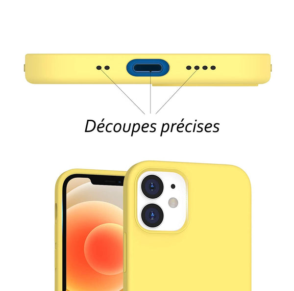 Coque silicone Jaune pour iPhone 12 / 12 Pro