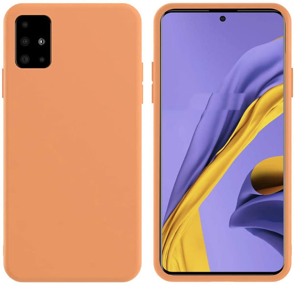 Coque silicone gel Orange ultra mince pour Samsung A71