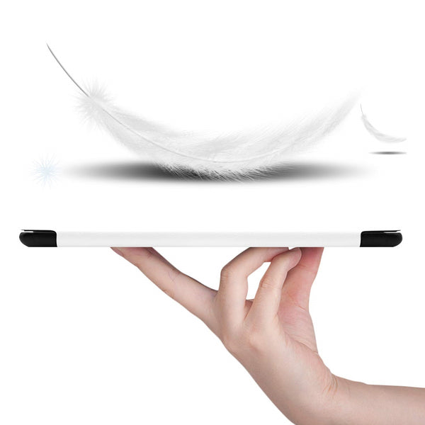 Coque Smart Blanc Premium pour Samsung Galaxy Tab A 10.1 2019 T510 T515 + Film de protection en verre trempé