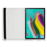 Housse Etui Blanc pour Samsung Galaxy Tab S5e T720 T725 Coque avec Support Rotatif 360°
