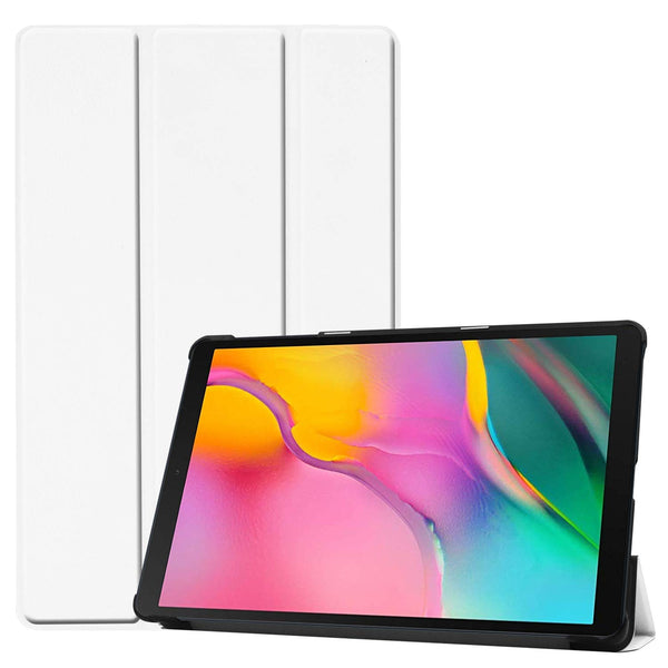 Coque Smart Blanc Premium pour Samsung Galaxy Tab A 10.1 2019 T510 T515 Etui Folio Ultra fin