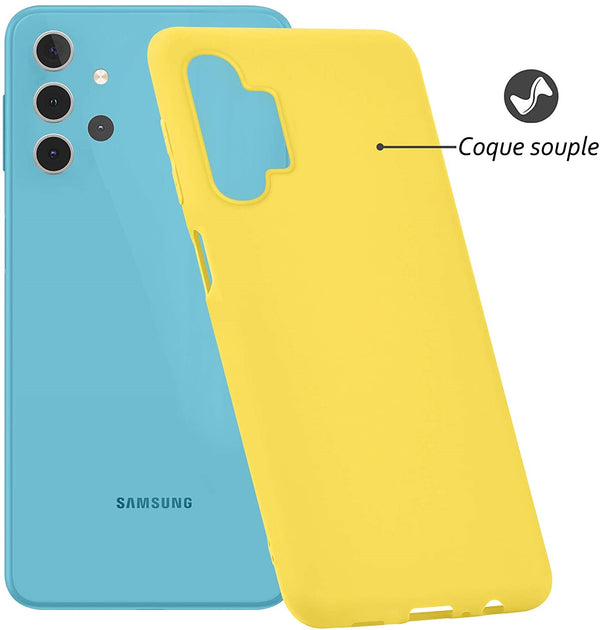 Coque silicone Jaune pour Samsung Galaxy A32 5G