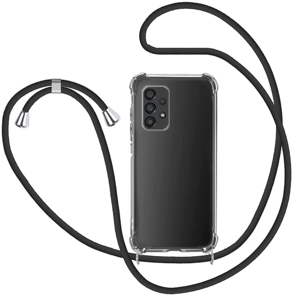 Transparente avec collier cordon noir pour Samsung Galaxy A53 5G