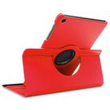 Housse Etui Rouge pour Samsung Galaxy Tab A 10.1 2019 T510 T515 Coque avec Support Rotatif 360°