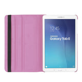Housse Etui Rose pour Samsung Galaxy Tab E 9.6 SM-T560 T561 Coque avec Support Rotatif 360°