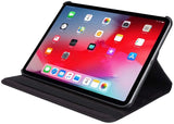 Housse Etui Noir pour iPad pro 11 2020 Coque avec Support Rotatif 360° + Vitre de protection