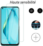 Coque de protection transparente + Film de protection en Verre trempé pour Huawei P40 Lite