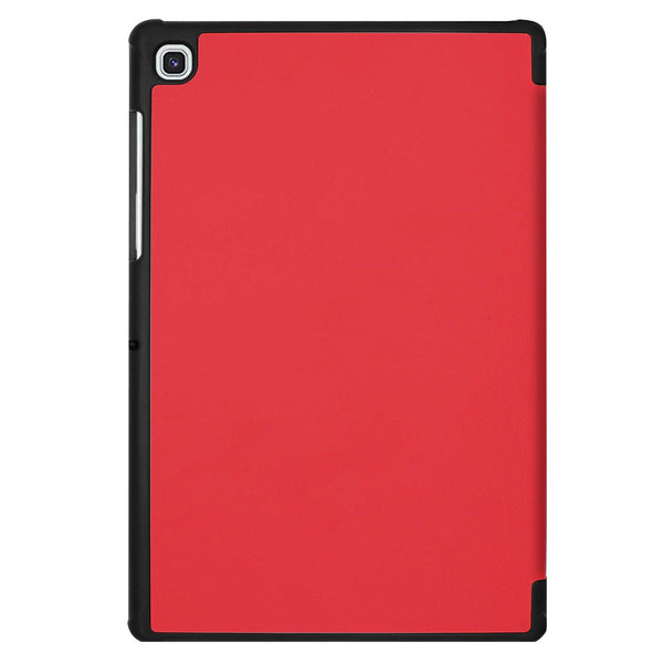 Coque Smart Rouge Premium pour Samsung Galaxy Tab S5e T720 T725 + Film de protection en verre trempé