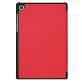 Coque Smart Rouge Premium pour Samsung Galaxy Tab S5e T720 T725 + Film de protection en verre trempé