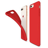 Coque silicone gel rouge ultra mince pour iphone 8