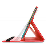 Housse Etui Rouge pour Samsung Galaxy Tab S5e T720 T725 Coque avec Support Rotatif 360°