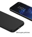 Film de protection en Verre trempé incurvé + coque de protection Noir pour Samsung Galaxy S8 Plus