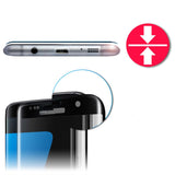 Film de protection en Verre trempé noir + coque de protection pour Samsung Galaxy S7 Edge