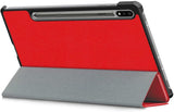 Coque Smart Rouge Premium pour Samsung Galaxy Tab S7 Plus 12.4" 2020 SM-T970/T975 Etui aimanté