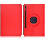 Housse Etui Rouge pour Samsung Galaxy Tab S7 FE 12.4" (SM-T730/T733) avec Support Rotatif