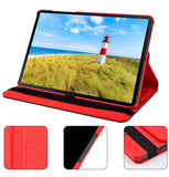 Etui Rouge pour Samsung Galaxy Tab S7 Plus 12.4" 2020 SM-T970/T975 avec Support Rotatif