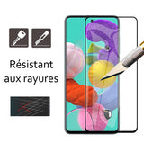 Coque de protection transparente + Verre trempé bords noir pour Samsung A51
