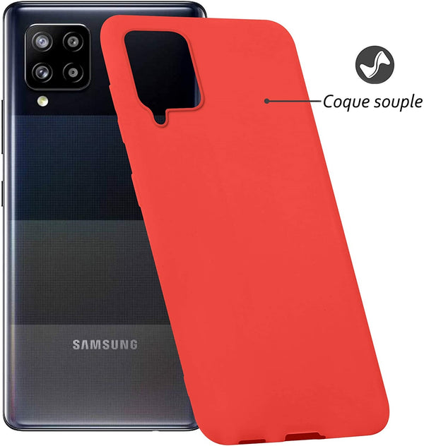 Coque silicone Rouge pour Samsung Galaxy A22 4G