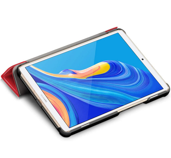 Coque Smart Rouge Premium pour Huawei MediaPad M6 8.4 + Vitre de protection