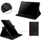 Etui Noir pour Samsung Galaxy Tab S8 Plus 12,4" (SM-X800/X806) avec Support Rotatif