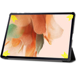 Coque Smart Noir Premium pour Samsung Galaxy Tab S7 Plus 12.4" 2020 SM-T970/T975 Etui aimanté
