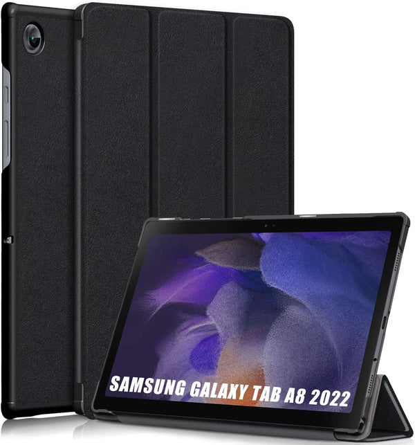 Coque Smart Noir Premium pour Samsung Galaxy Tab A8 10.5 2021 SM-X200 X205 Etui aimanté