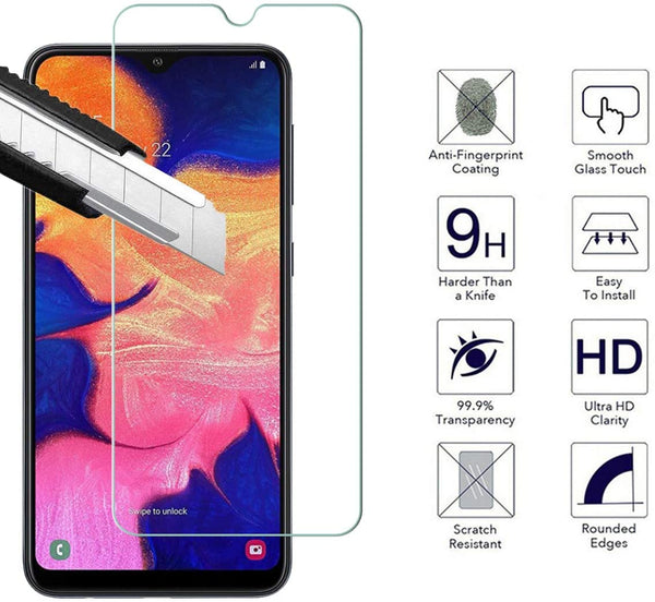 Coque de protection Rouge + Film de protection en Verre trempé pour Samsung A10