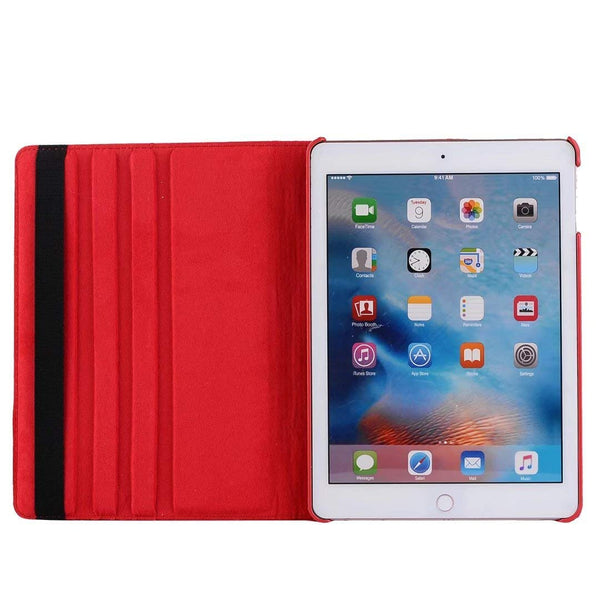 Housse Etui Rouge pour Apple iPad pro 9.7 Coque avec Support Rotatif 360°