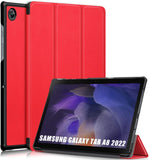 Coque Smart Rouge Premium pour Samsung Galaxy Tab A8 10.5 2021 SM-X200 X205 Etui aimanté