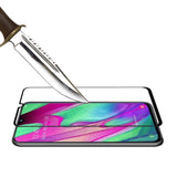 Coque de protection transparente + Verre trempé bords noir pour Samsung A40
