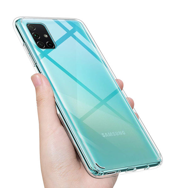 Coque silicone gel transparente ultra mince pour Samsung A71