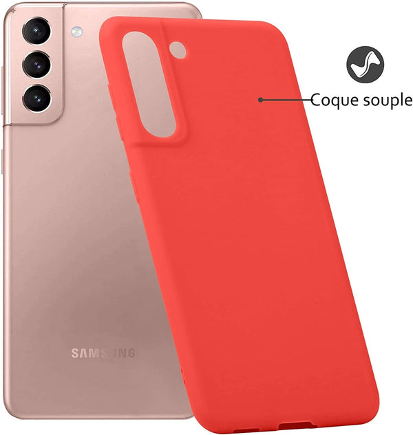 Coque silicone Rouge pour Samsung Galaxy S22 5G