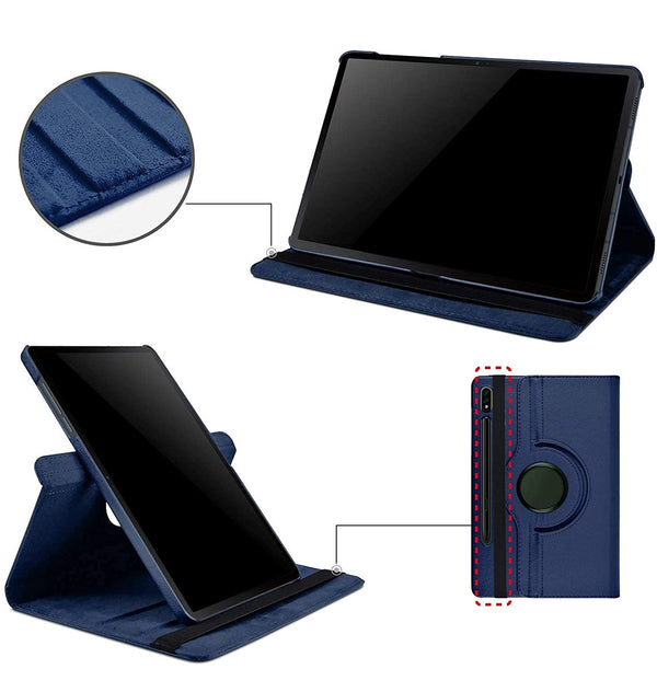 Etui Bleu pour Samsung Galaxy Tab S8 11" (SM-X700/X706) avec Support Rotatif