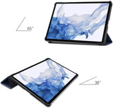 Coque Smart Bleu Premium pour Samsung Galaxy Tab S8 Plus 12,4" (SM-X800/X806) Etui aimanté