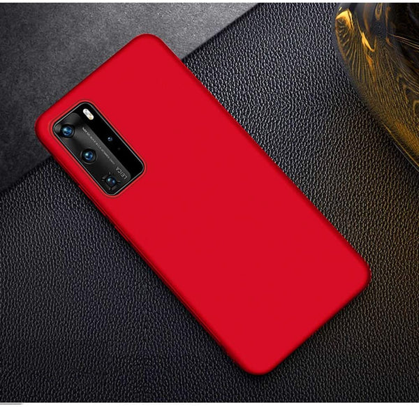 Coque silicone gel rouge ultra mince pour Huawei P40