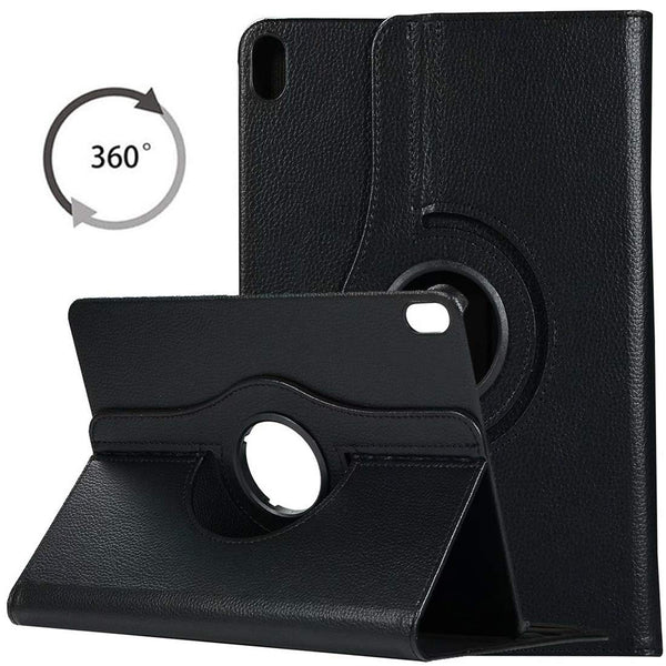 Housse Etui Noir pour iPad pro 11 2018 Coque avec Support Rotatif 360° + Vitre de protection