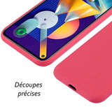 Coque silicone gel rouge ultra mince pour Samsung A11