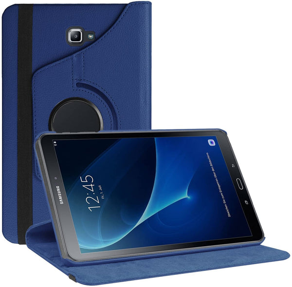 Housse Etui Bleu foncé pour Samsung Galaxy Tab A6 10.1 SM-T580 T585 Coque avec Support Rotatif 360°