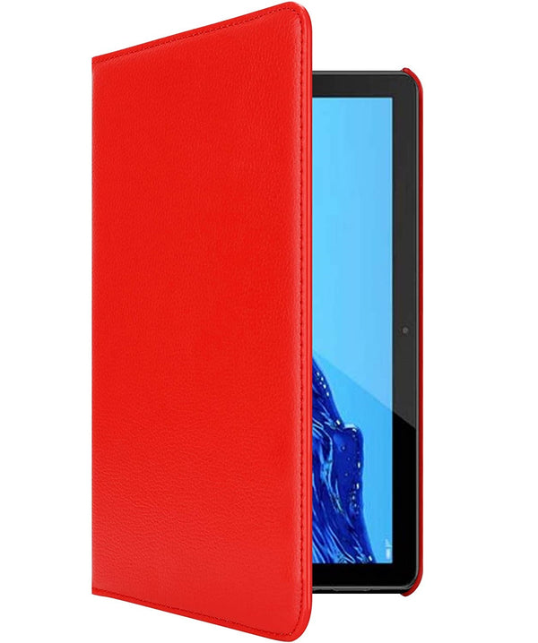 Housse Etui Rouge pour Huawei MediaPad T5 10.1'' Coque avec Support Rotatif 360°