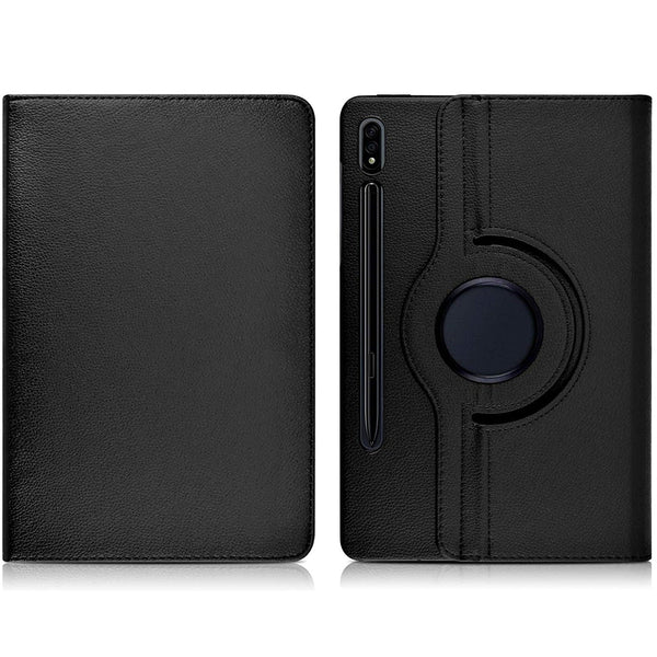 Etui Noir pour Samsung Galaxy Tab S8 Plus 12,4" (SM-X800/X806) avec Support Rotatif