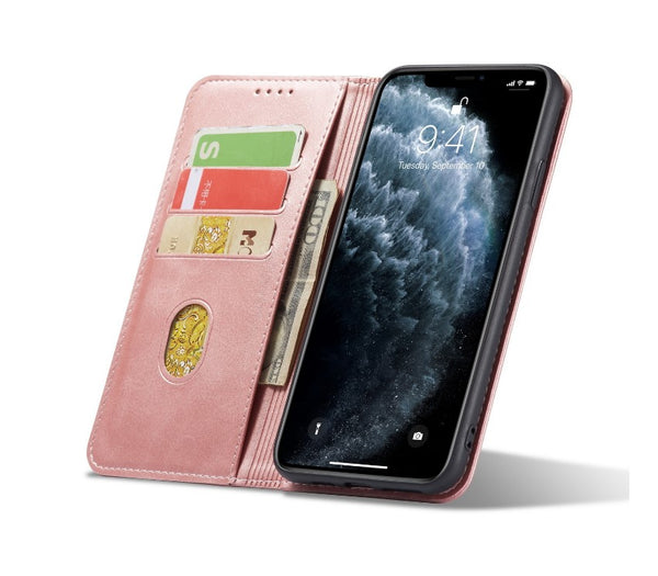 Etui portefeuille magnétique Rose pour iPhone 13 mini