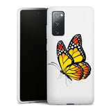Coque silicone Premium Blanc pour Samsung Galaxy A02S - Papillon chic