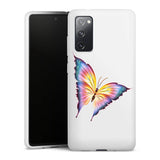 Coque silicone Premium Blanc pour Samsung Galaxy A42 5G - Papillon coquet