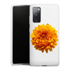 Coque silicone Premium Blanc pour Samsung Galaxy A12 - Fleur jaune