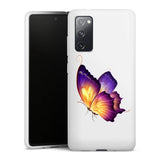 Coque silicone Premium Blanc pour Samsung Galaxy A72 4/5G - Papillon aisance